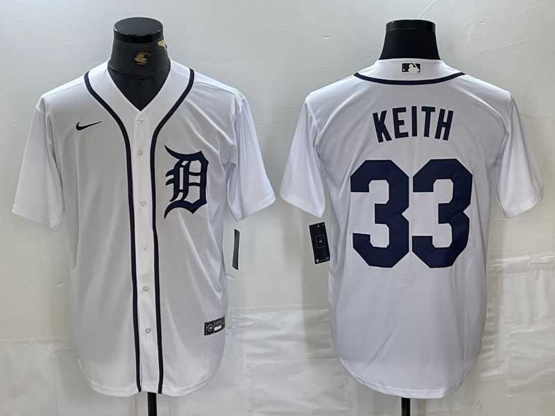 Men%27s Detroit Tigers #33 Colt Keith White Cool Base Stitched Jersey->houston astros->MLB Jersey